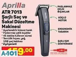 APRİLLA ŞARJLI SAÇ VE SAKAL DÜZELTME MAKİNESİ APRİLLA ŞARJLI SAÇ VE SAKAL DÜZELTME MAKİNESİ
